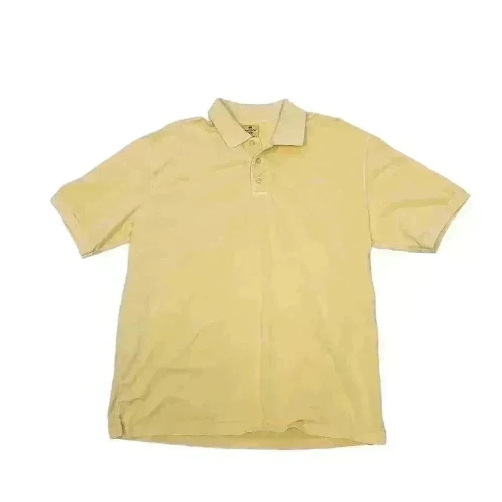 Woolrich Men's Mustard Gold Yellow Cotton Short Sleeve Polo Shirt